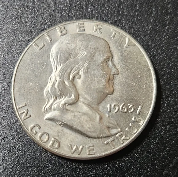 1963 Franklin Silver half dollar 90% Silver - Picture 1 of 2
